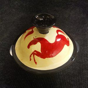 NWt Flying Horses Tagine ( cooking/ baking pot )- Hand Made By Giesla Pferdekamp